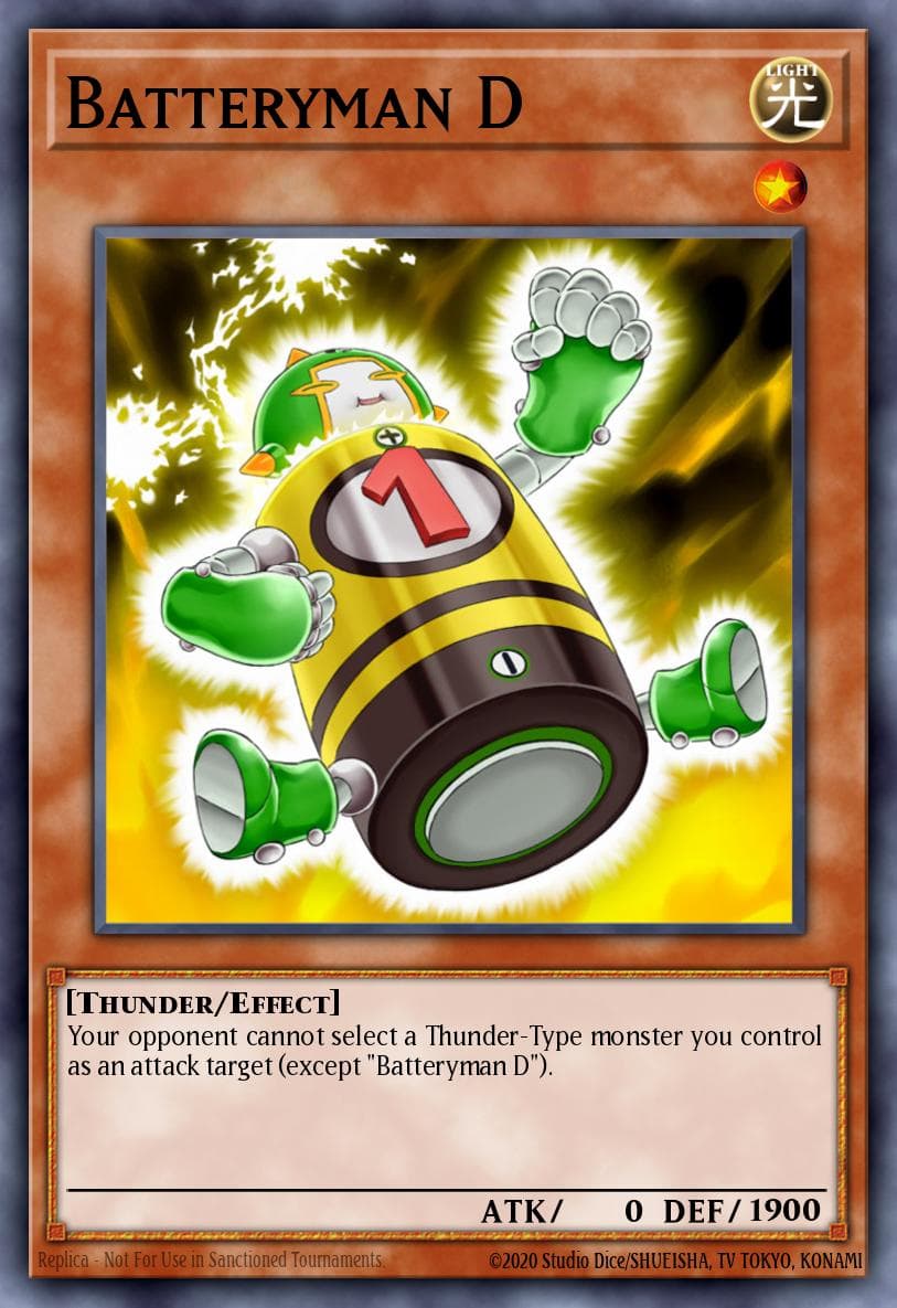 Batteryman D — Enemy of Justice Yu-Gi-Oh! card by KAZUKI TAKAHASHI