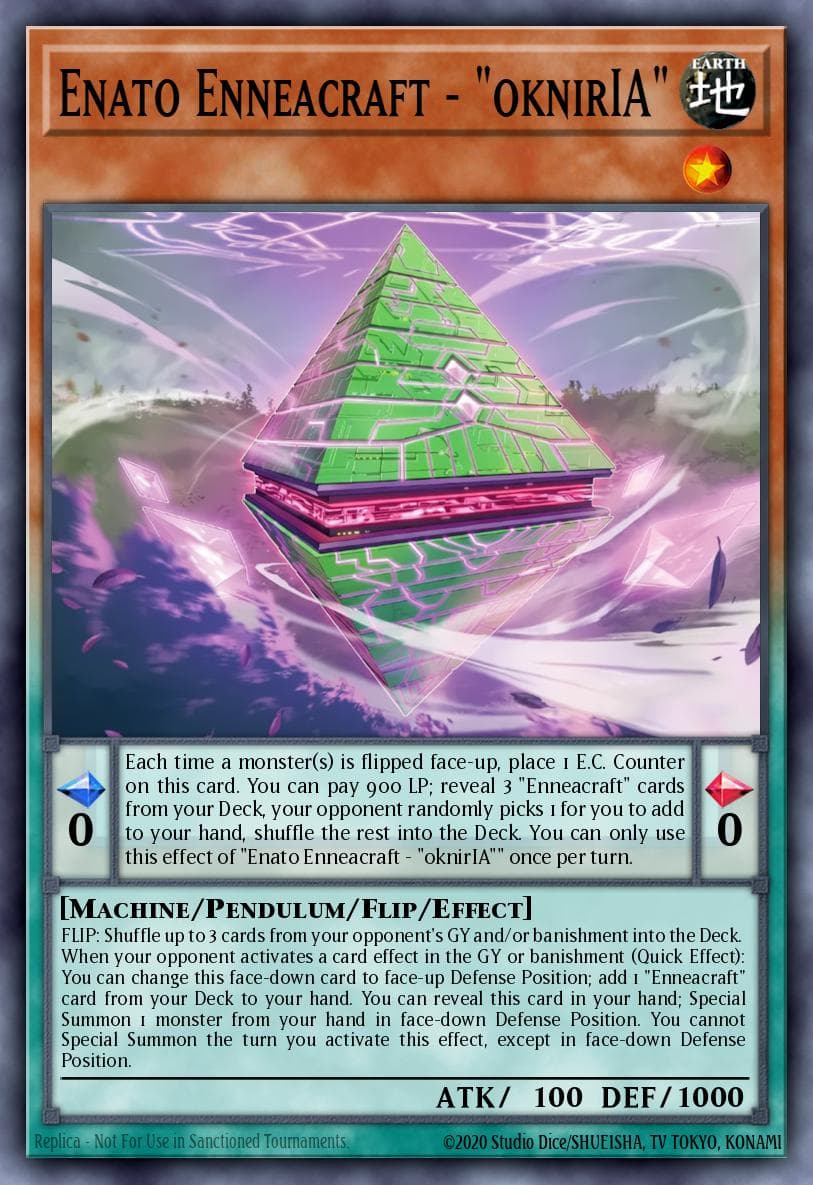 Enato Enneacraft - "oknirIA" — Phantom Revenge Yu-Gi-Oh! card by SEIICHIRO / TV TOKYO / KONAMI