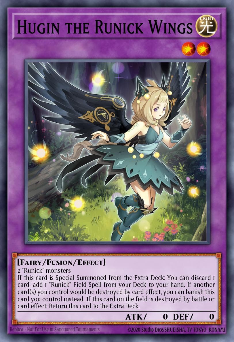 Hugin the Runick Wings — Tactical Masters Yu-Gi-Oh! card by Shinya Koba