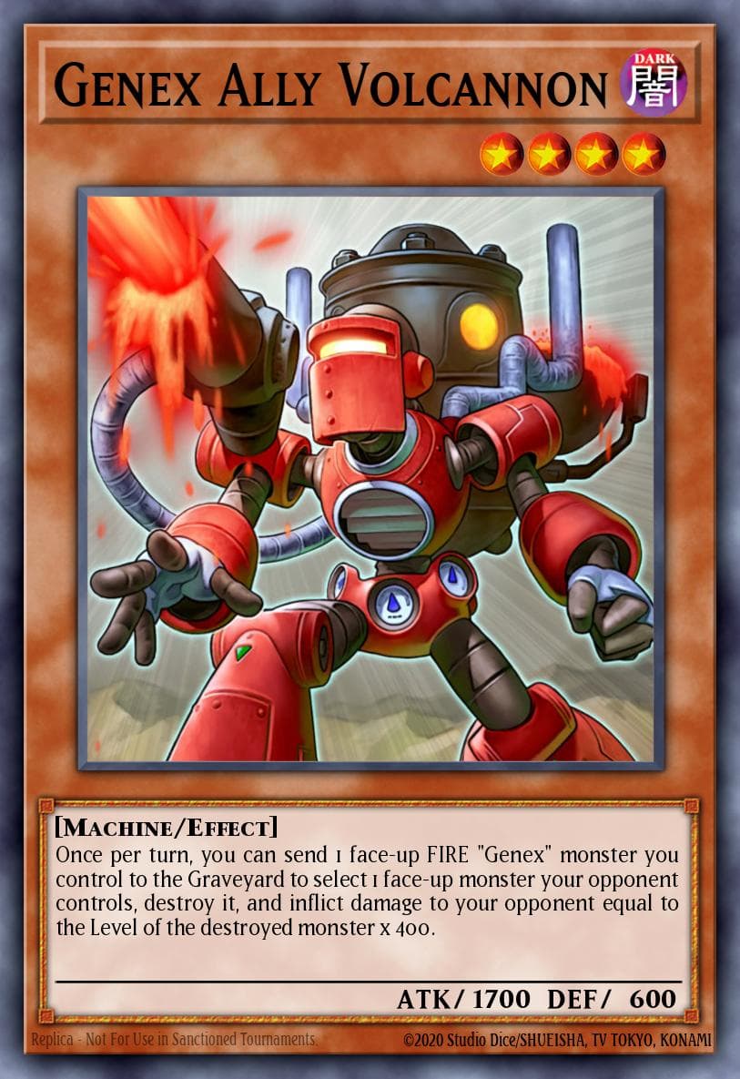 Genex Ally Volcannon — Duel Terminal 4 Yu-Gi-Oh! card by KAZUKI TAKAHASHI