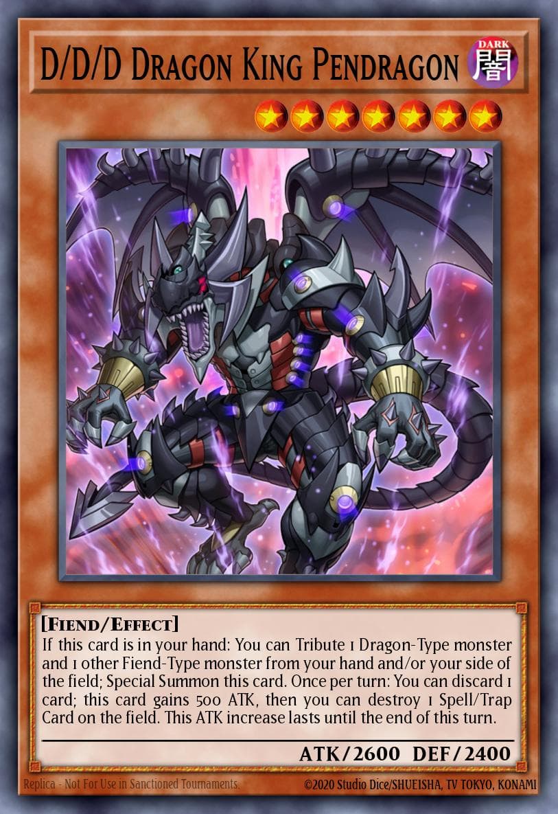 D/D/D Dragon King Pendragon — Yu-Gi-Oh! card