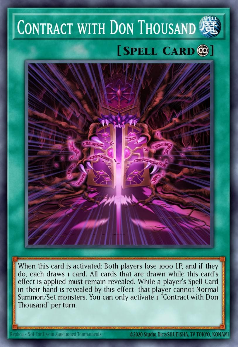 Contract with Don Thousand — Duelist Saga Yu-Gi-Oh! card by KAZUKI TAKAHASHI