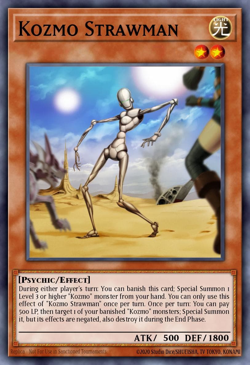 Kozmo Strawman — Premium Gold: Infinite Gold Yu-Gi-Oh! card by KAZUKI TAKAHASHI