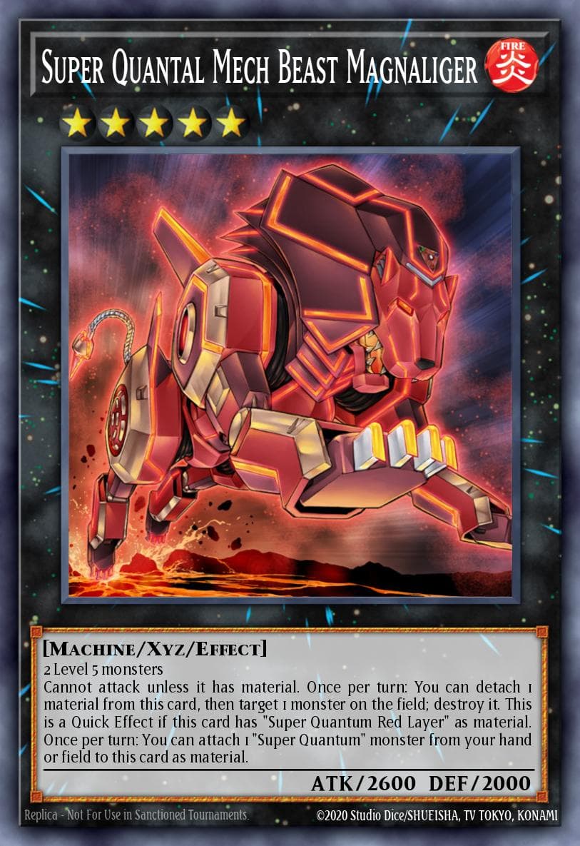 Super Quantal Mech Beast Magnaliger — Wing Raiders Yu-Gi-Oh! card by KAZUKI TAKAHASHI