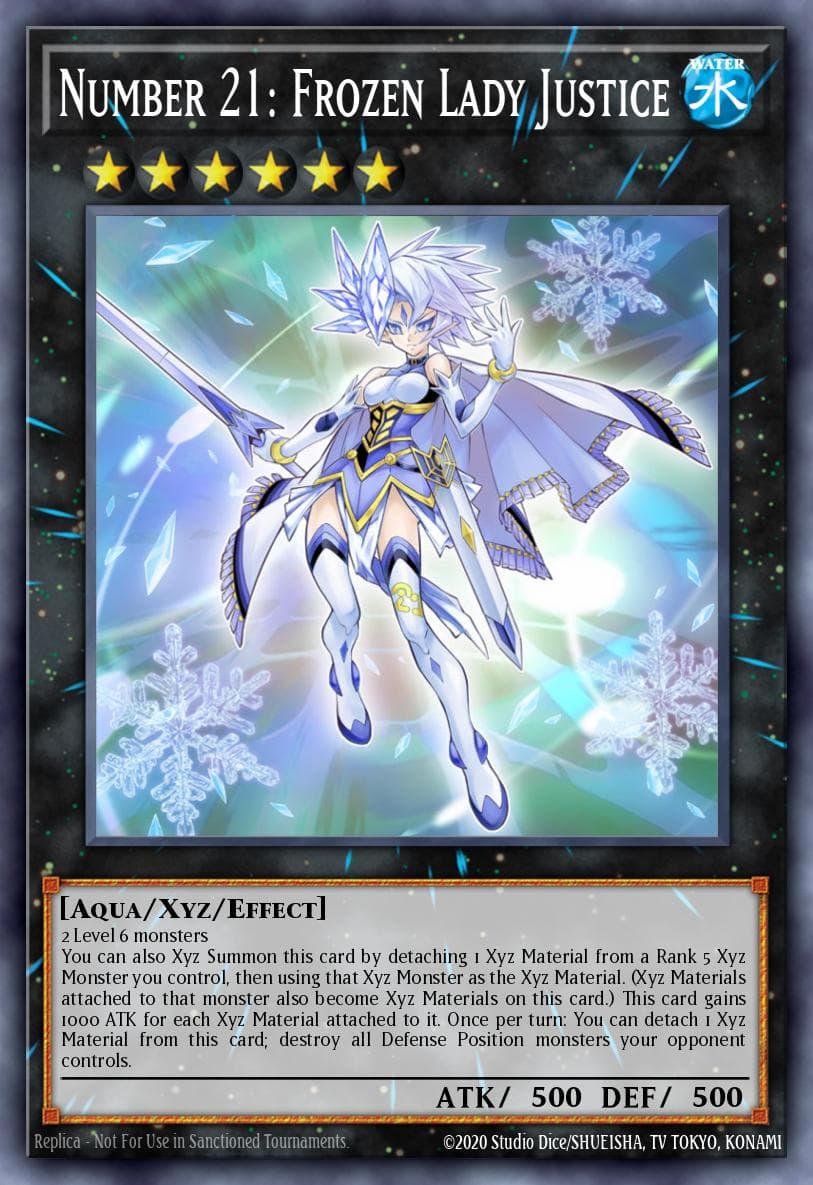 Number 21: Frozen Lady Justice — Premium Gold: Return of the Bling Yu-Gi-Oh! card by KAZUKI TAKAHASHI