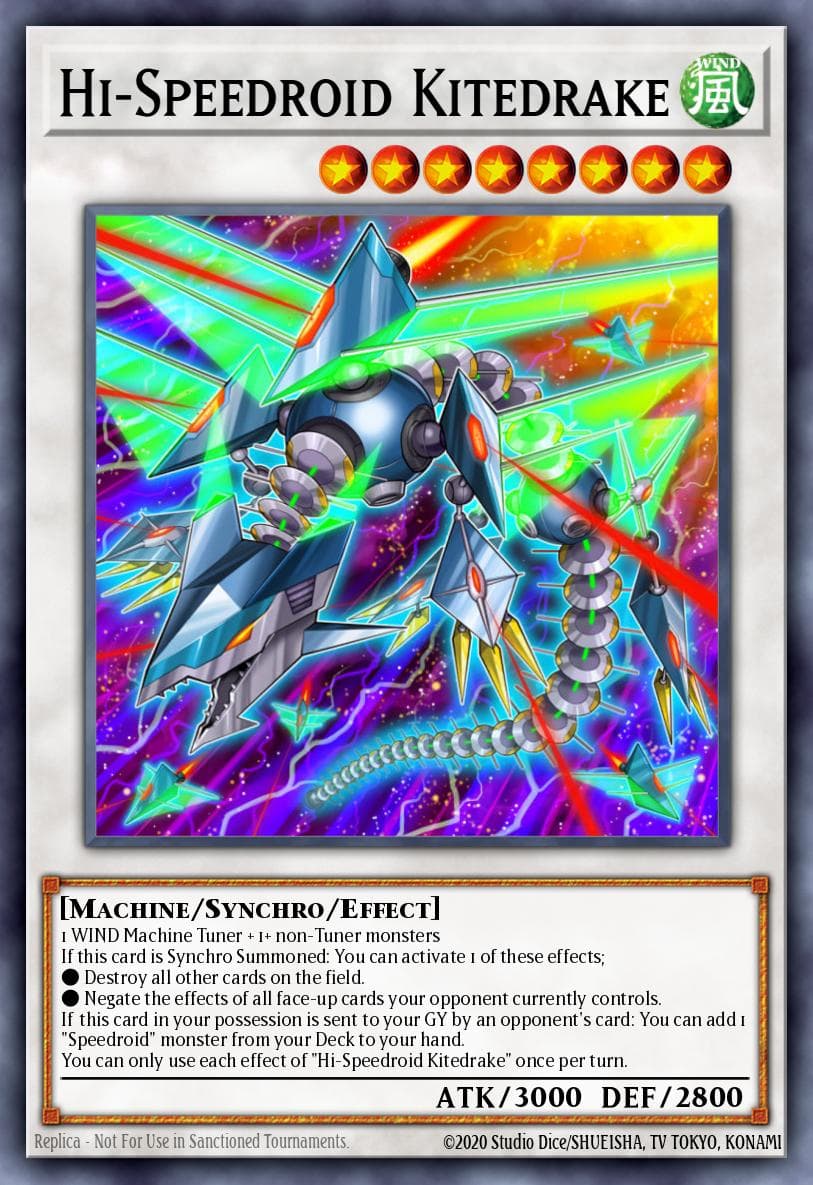 Hi-Speedroid Kitedrake — Battles of Legend: Hero's Revenge Yu-Gi-Oh! card by KAZUKI TAKAHASHI