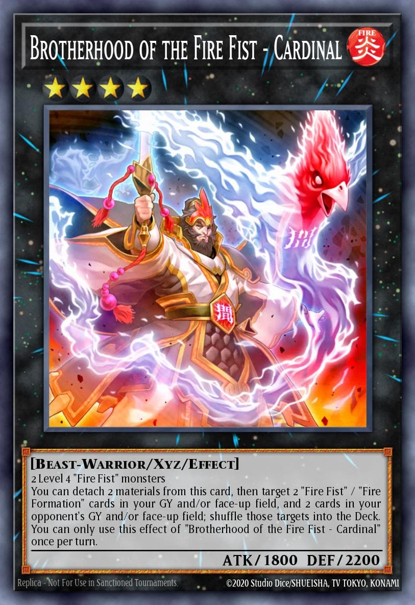 Brotherhood of the Fire Fist - Cardinal — Fists of the Gadgets Yu-Gi-Oh! card by KAZUKI TAKAHASHI