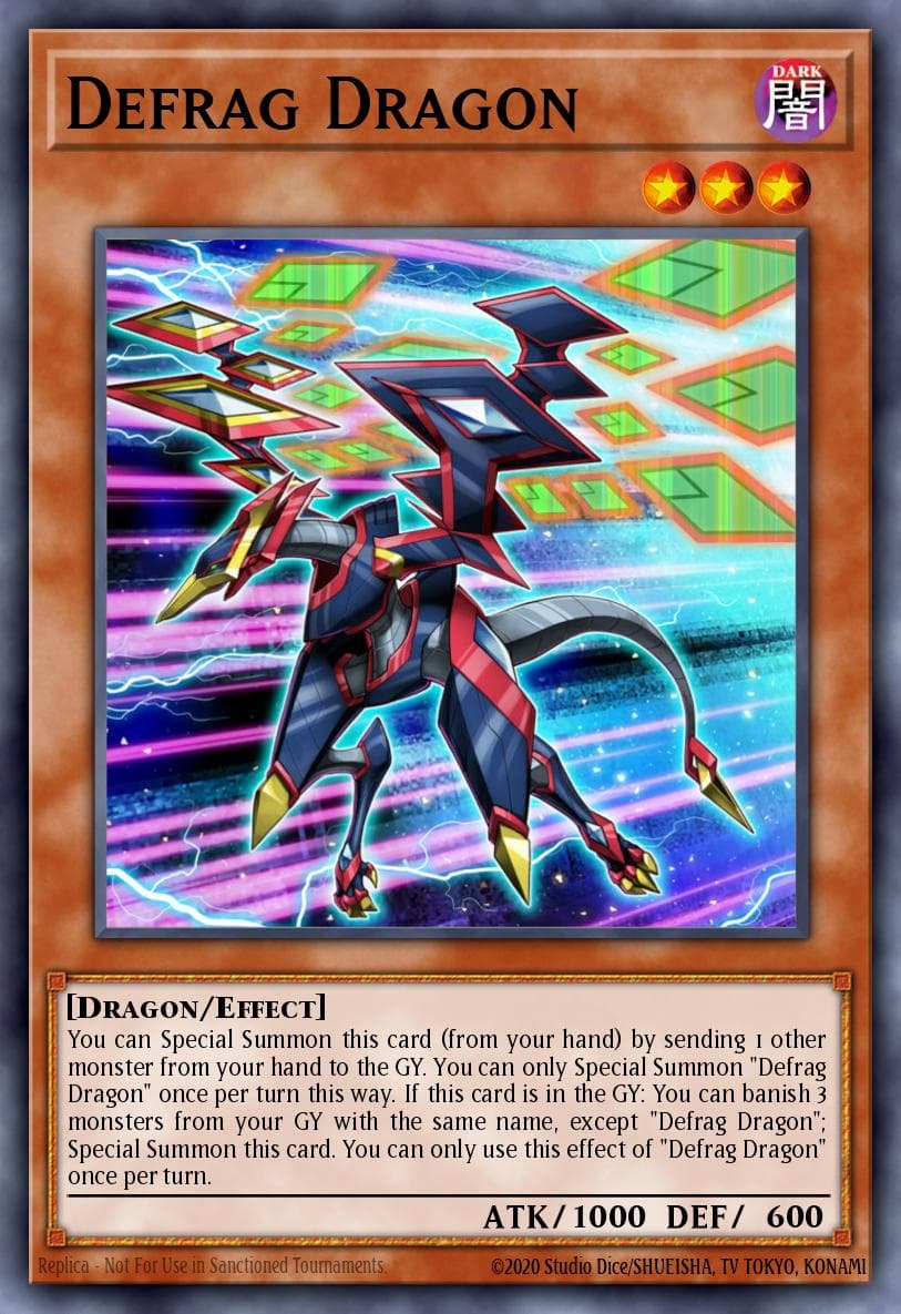 Defrag Dragon — Structure Deck: Rokket Revolt Yu-Gi-Oh! card by KAZUKI TAKAHASHI