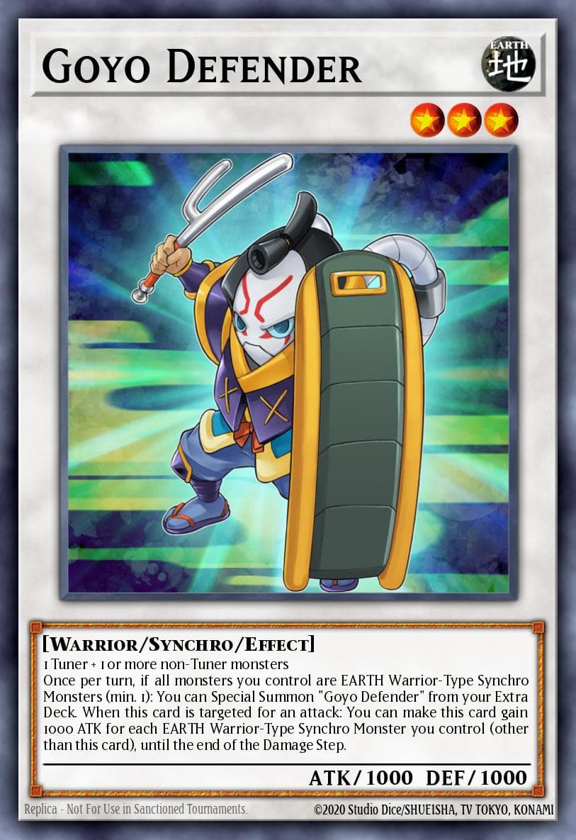 Goyo Defender — Breakers of Shadow Yu-Gi-Oh! card by KAZUKI TAKAHASHI