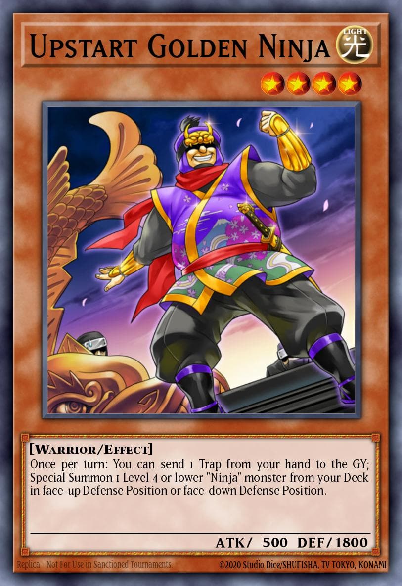 Upstart Golden Ninja — Shadows in Valhalla Yu-Gi-Oh! card by KAZUKI TAKAHASHI