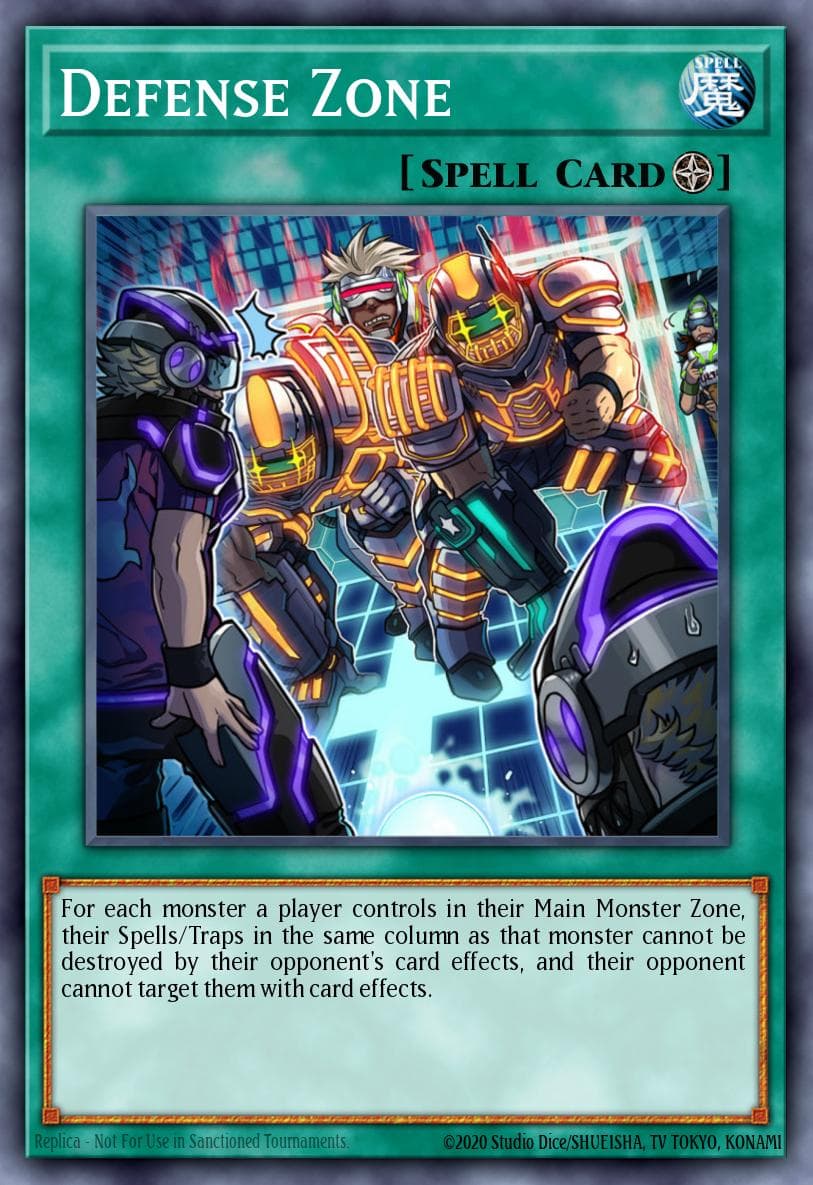 Defense Zone — Code of the Duelist Yu-Gi-Oh! card by KAZUKI TAKAHASHI