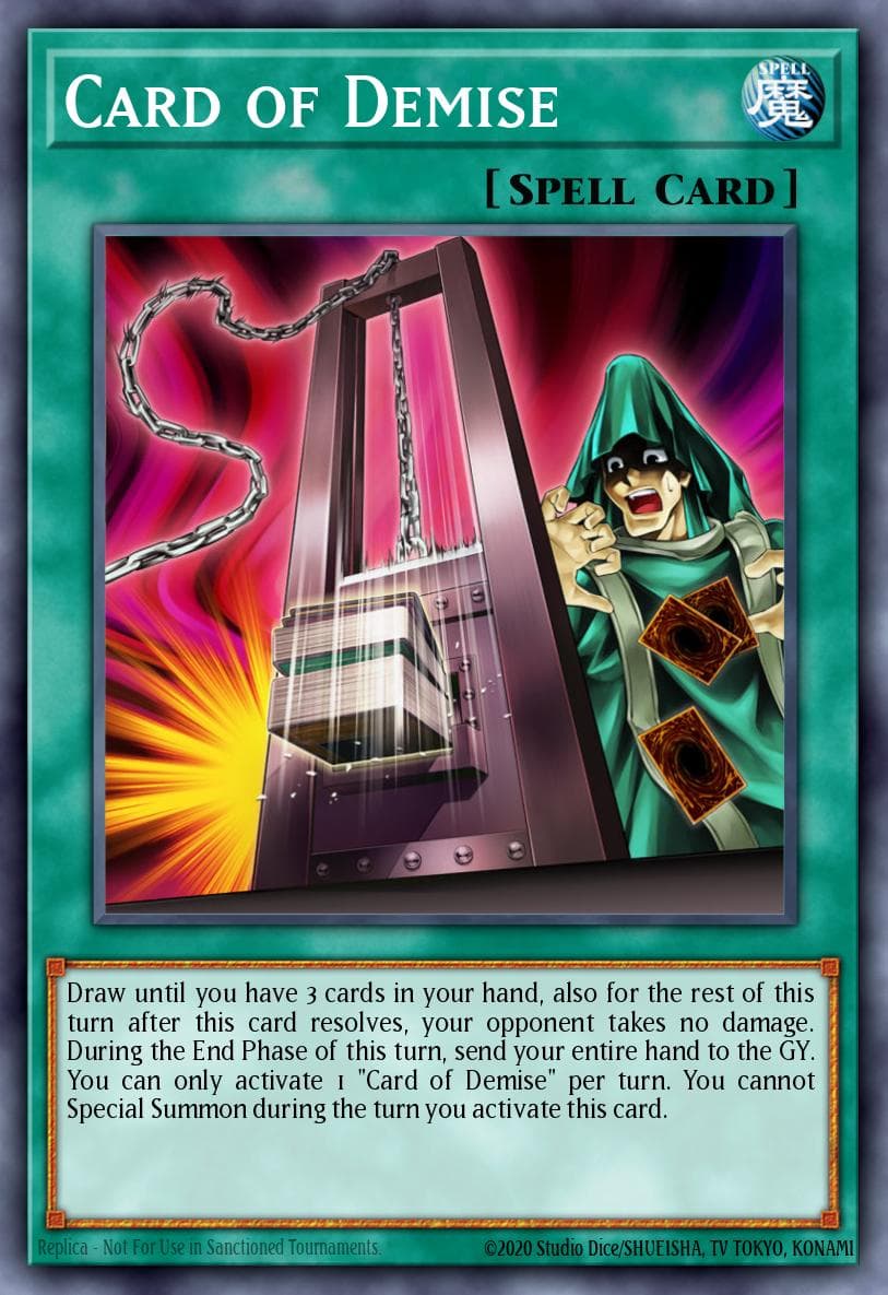 Card of Demise — Yu-Gi-Oh! card