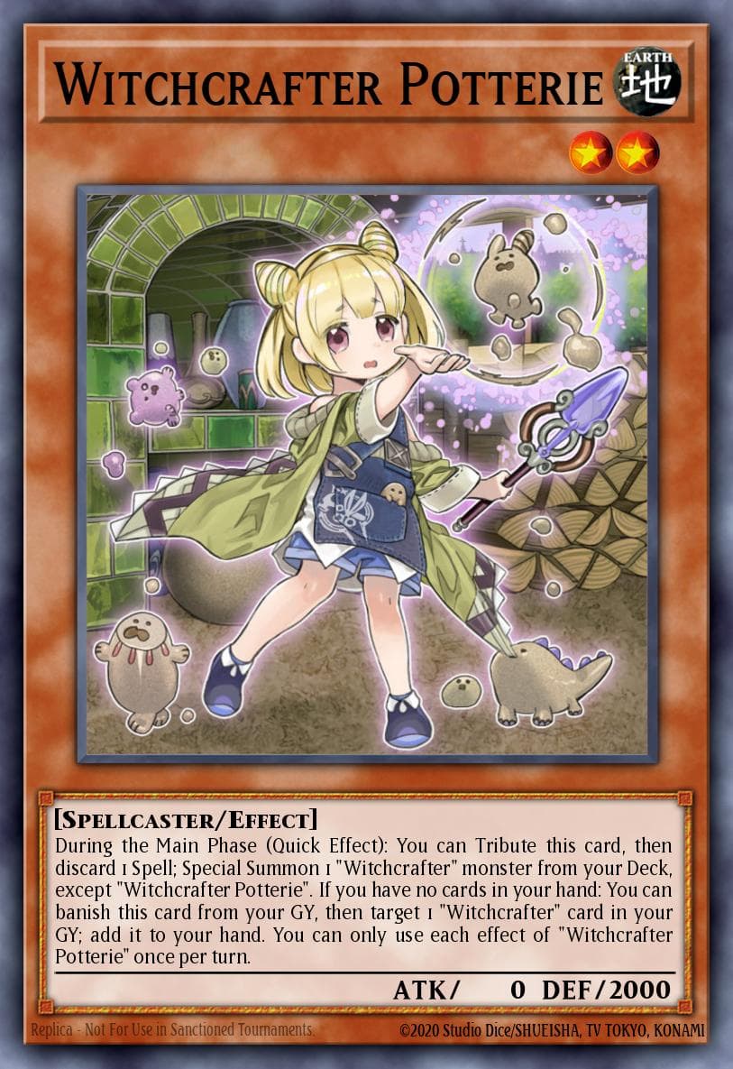 Witchcrafter Potterie — The Infinity Chasers Yu-Gi-Oh! card by KAZUKI TAKAHASHI