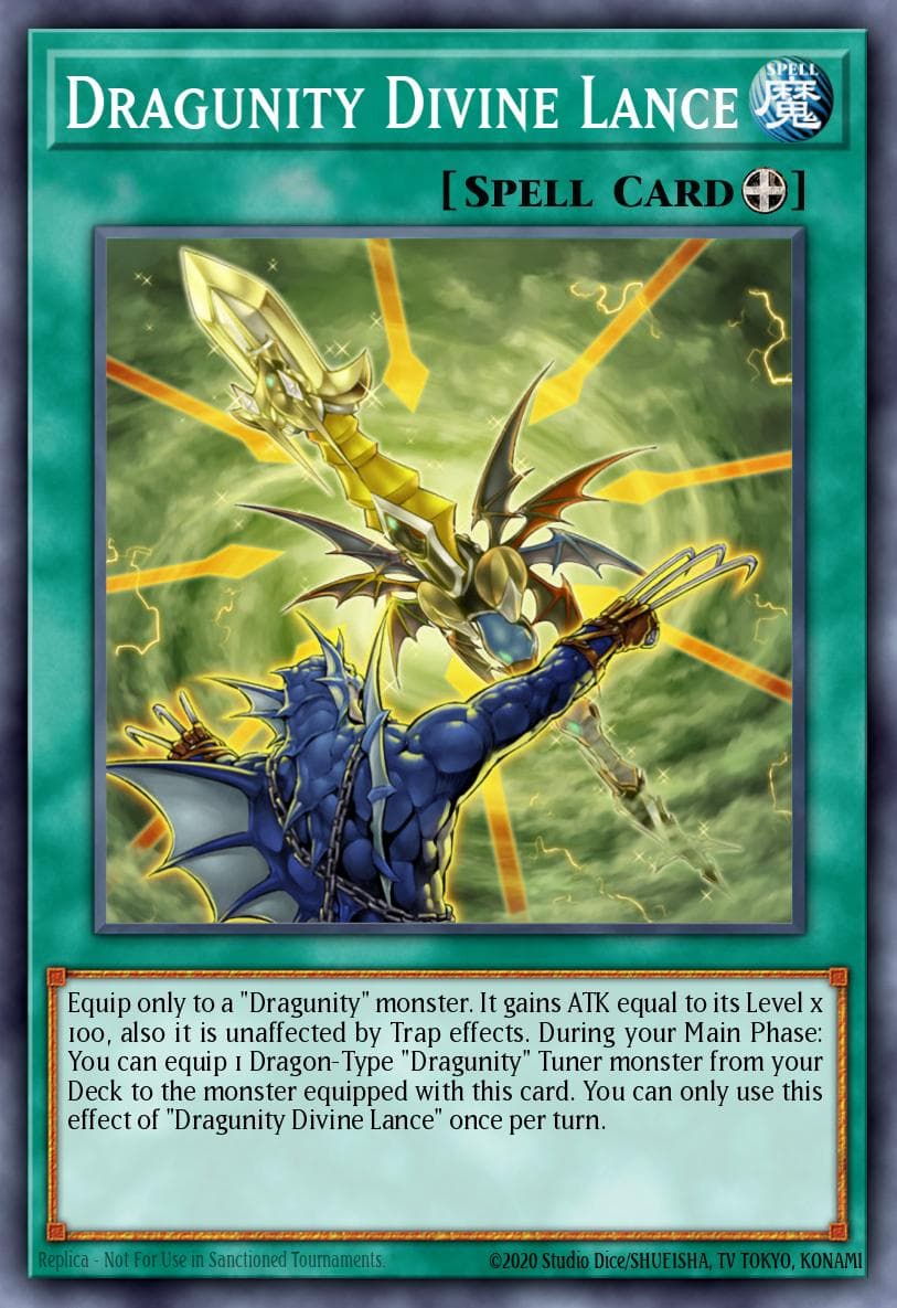 Dragunity Divine Lance — Secrets of Eternity Yu-Gi-Oh! card by NAKAZATO KAZUKI