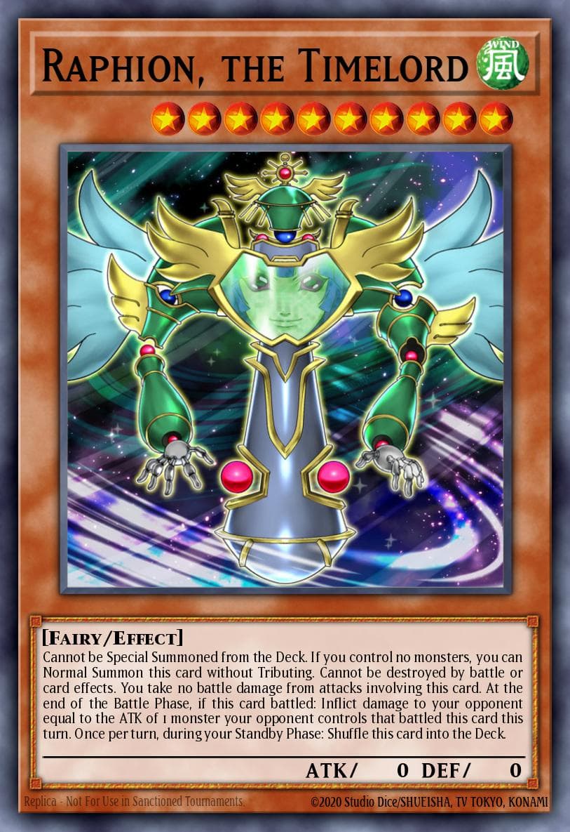 Raphion, the Timelord — Battles of Legend: Relentless Revenge Yu-Gi-Oh! card by KAZUKI TAKAHASHI