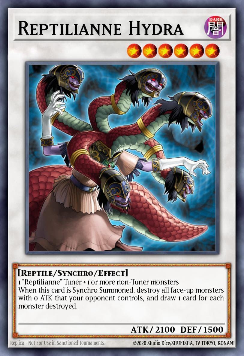 Reptilianne Hydra — Stardust Overdrive Yu-Gi-Oh! card by KAZUKI TAKAHASHI
