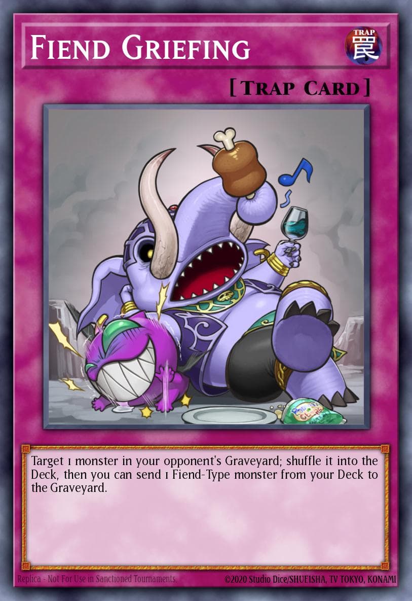 Fiend Griefing — Crossed Souls Yu-Gi-Oh! card by KAZUKI TAKAHASHI