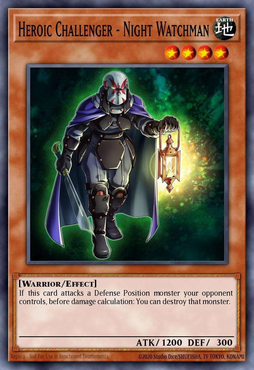 Heroic Challenger - Night Watchman — Battle Pack 2: War of the Giants Round 2 Yu-Gi-Oh! card by KAZUKI TAKAHASHI