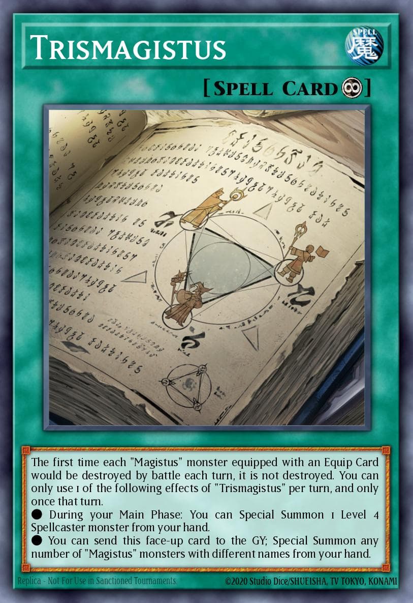 Trismagistus — Genesis Impact Yu-Gi-Oh! card by Studio Dice/SHUEISHA, TV TOKYO, KONAMI