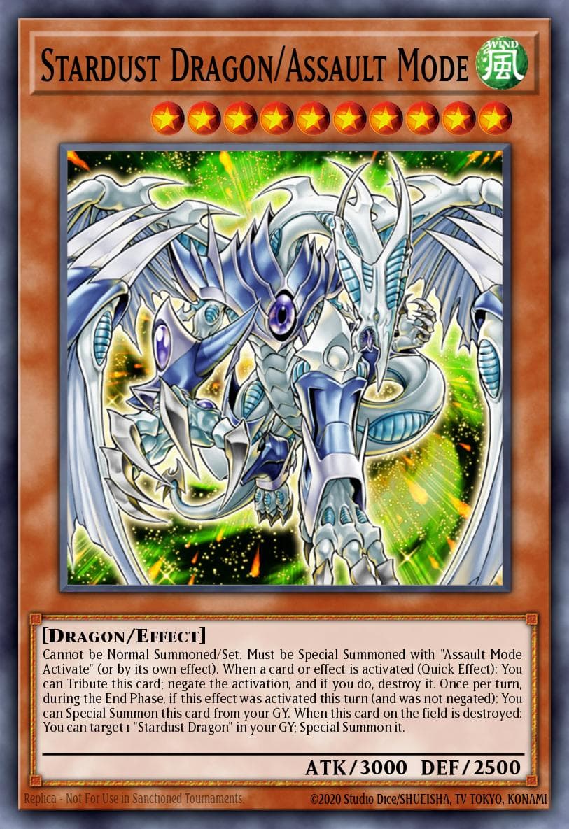 Stardust Dragon/Assault Mode — Yu-Gi-Oh! card