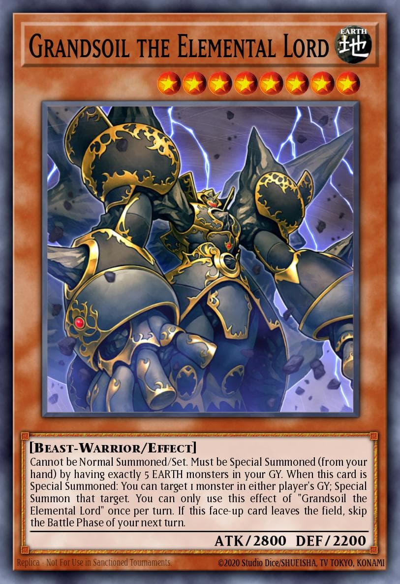 Grandsoil the Elemental Lord — Return of the Duelist Yu-Gi-Oh! card by KAZUKI TAKAHASHI