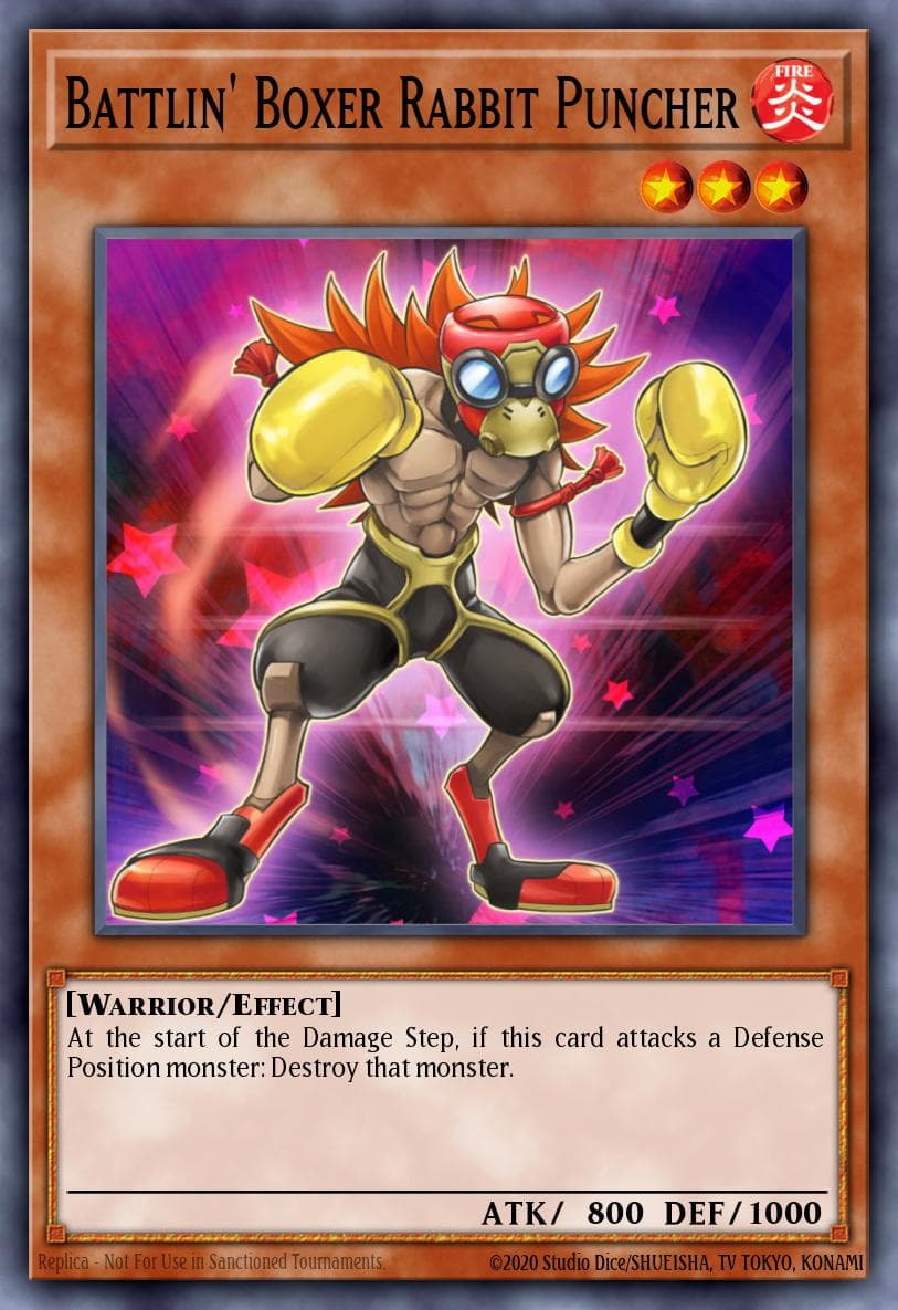 Battlin' Boxer Rabbit Puncher — Legendary Duelists: Soulburning Volcano Yu-Gi-Oh! card by Studio Dice