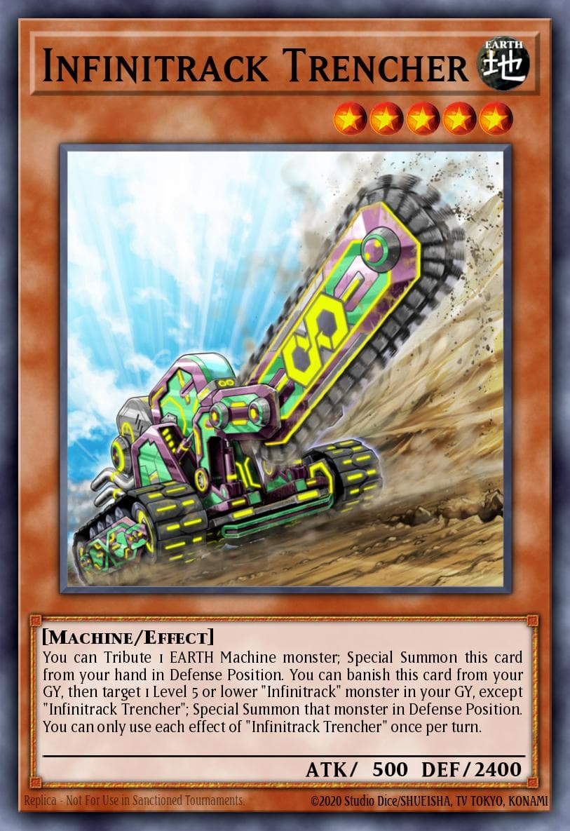 Infinitrack Trencher — The Infinity Chasers Yu-Gi-Oh! card by KAZUKI TAKAHASHI