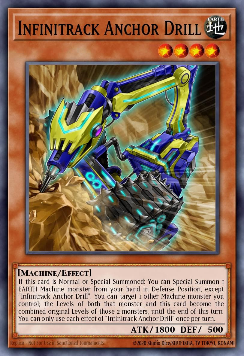 Infinitrack Anchor Drill — The Infinity Chasers Yu-Gi-Oh! card by KAZUKI TAKAHASHI