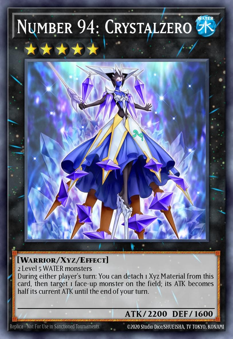 Number 94: Crystalzero — Duelist Saga Yu-Gi-Oh! card by KAZUKI TAKAHASHI
