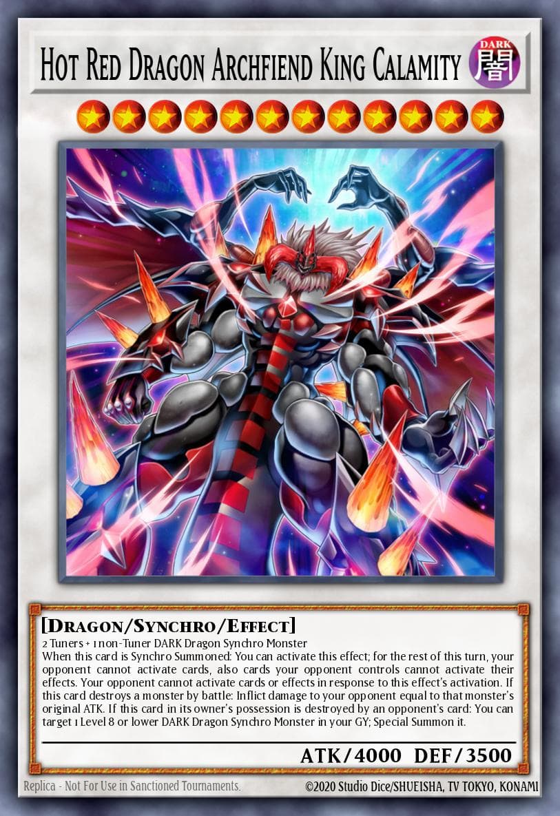 Hot Red Dragon Archfiend King Calamity — Yu-Gi-Oh! card