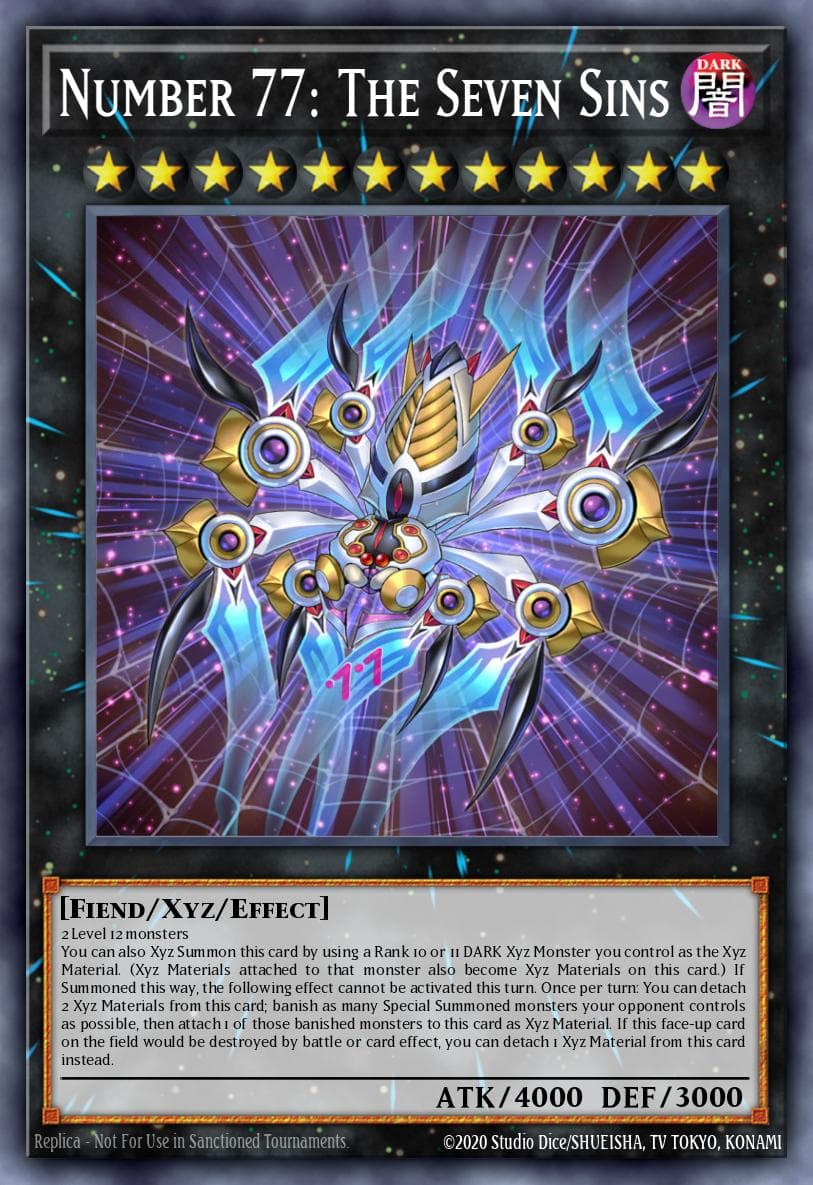 Number 77: The Seven Sins — Yu-Gi-Oh! card