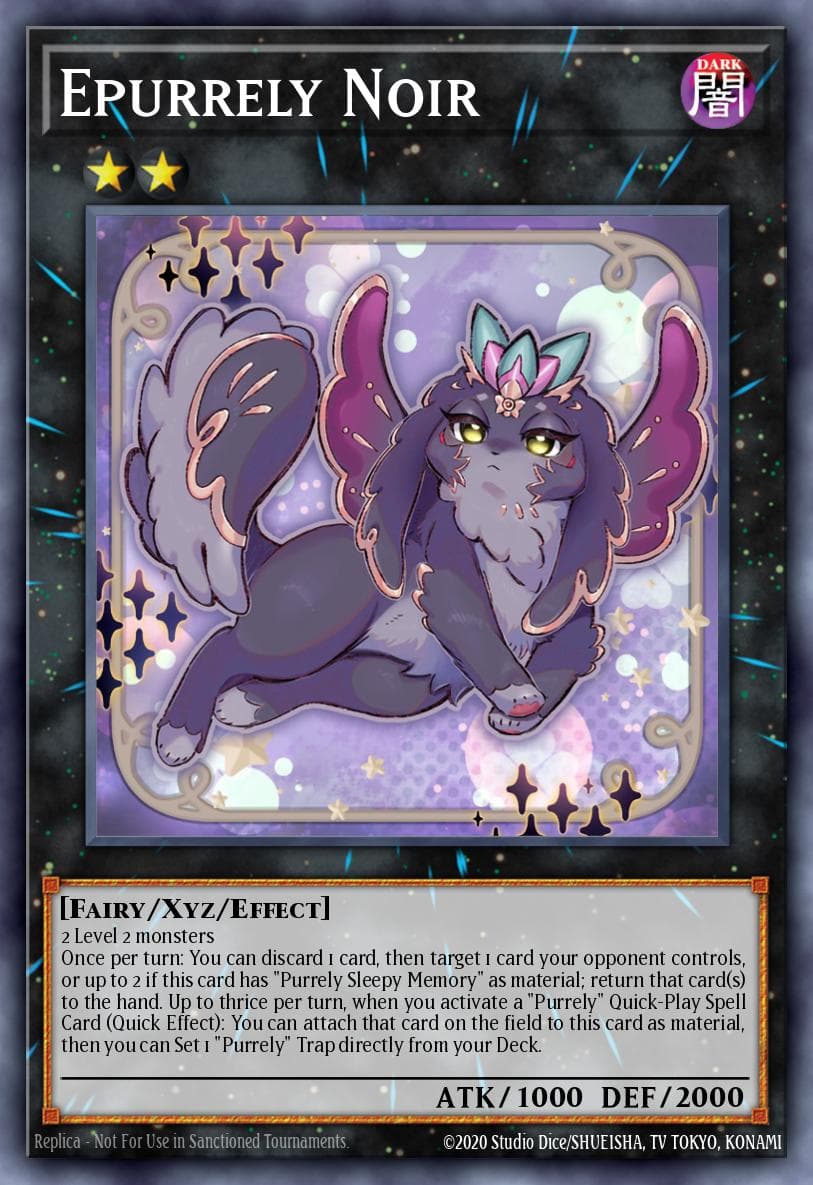 Epurrely Noir — Quarter Century Stampede Yu-Gi-Oh! card by Studio Dice/SHUEISHA, TV TOKYO, KONAMI