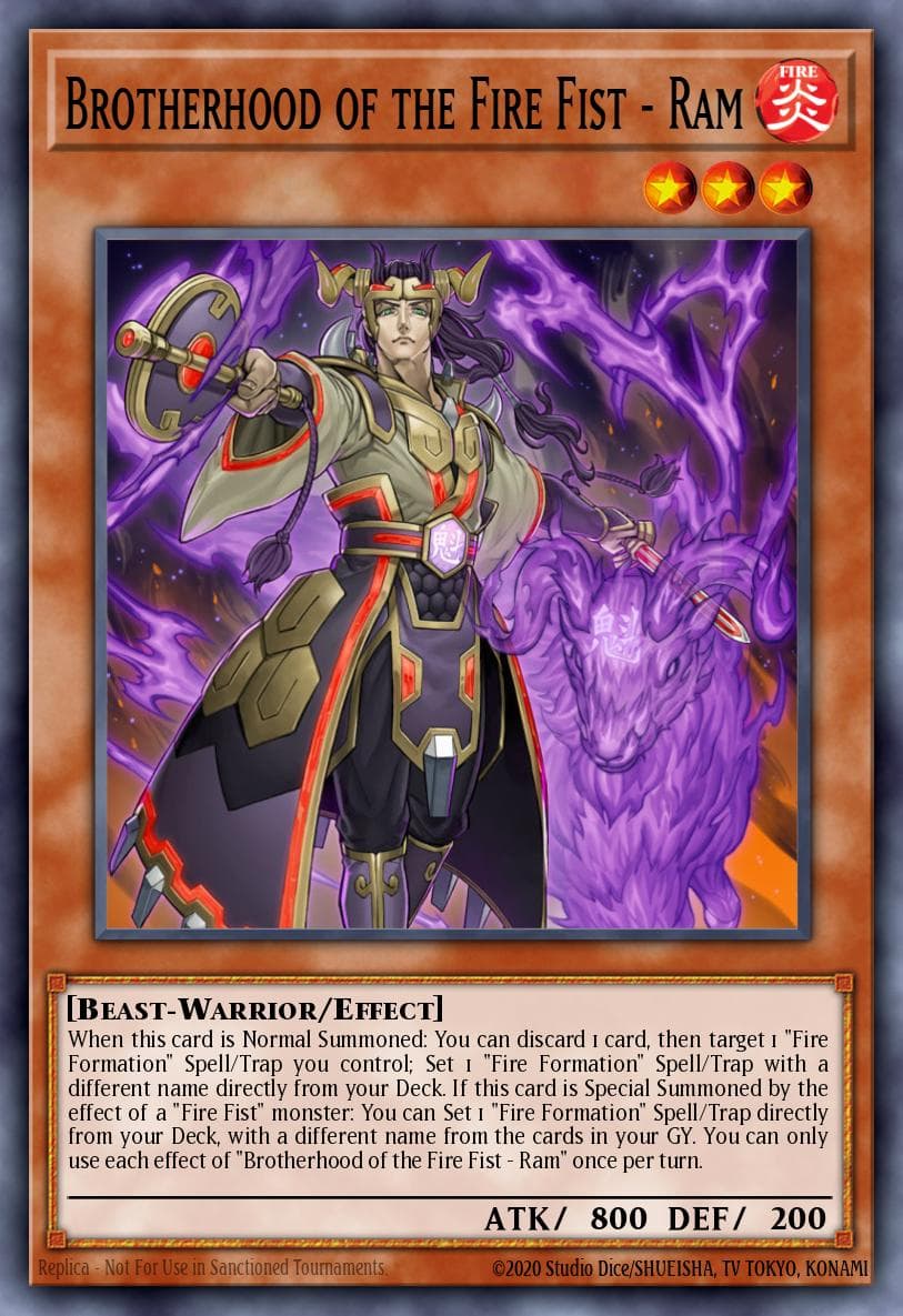 Brotherhood of the Fire Fist - Ram — Fists of the Gadgets Yu-Gi-Oh! card by KAZUKI TAKAHASHI