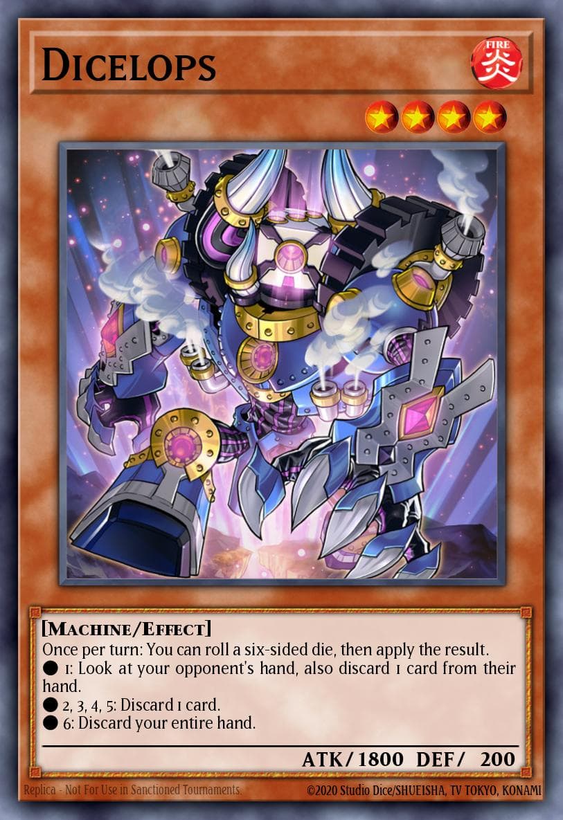 Dicelops — Shining Victories Yu-Gi-Oh! card by KAZUKI TAKAHASHI