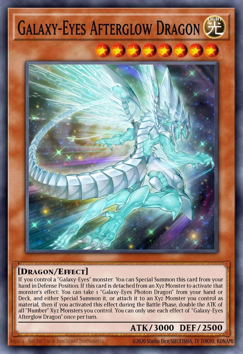 Galaxy-Eyes Afterglow Dragon — Legendary Duelists: Season 2 Yu-Gi-Oh! card by Studio Dice/SHUEISHA, TV TOKYO, KONAMI