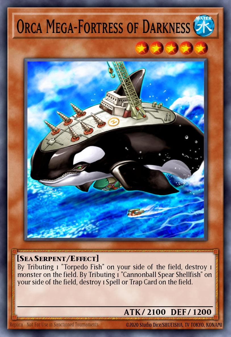 Orca Mega-Fortress of Darkness — Invasion of Chaos (25th Anniversary Edition) Yu-Gi-Oh! card by Studio Dice