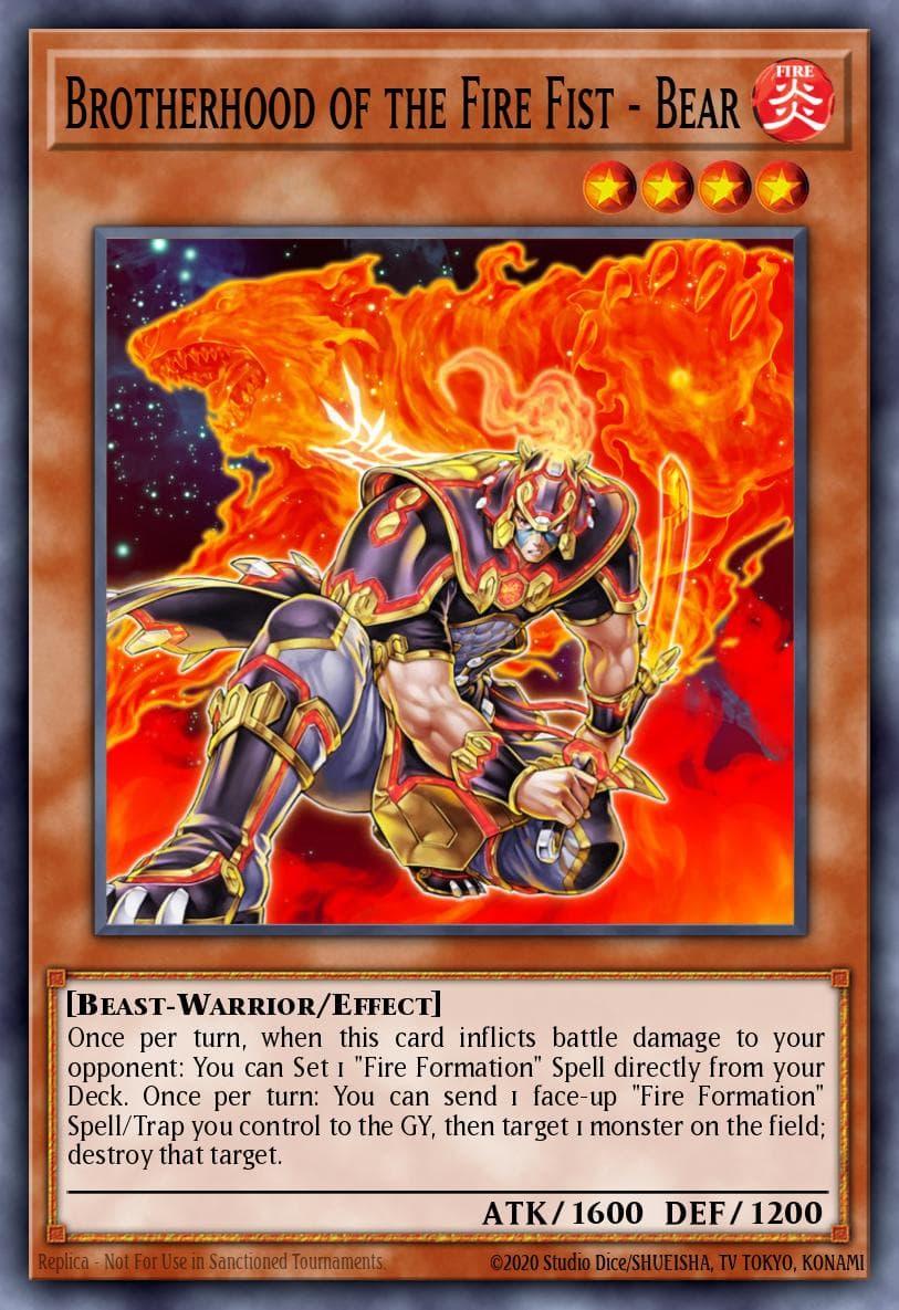 Brotherhood of the Fire Fist - Bear — Cosmo Blazer Yu-Gi-Oh! card by KAZUKI TAKAHASHI