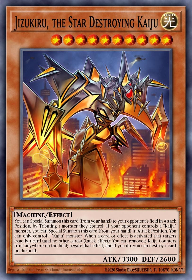 Jizukiru, the Star Destroying Kaiju — Structure Deck: Mechanized Madness Yu-Gi-Oh! card by Studio Dice/SHUEISHA, TV TOKYO, KONAMI