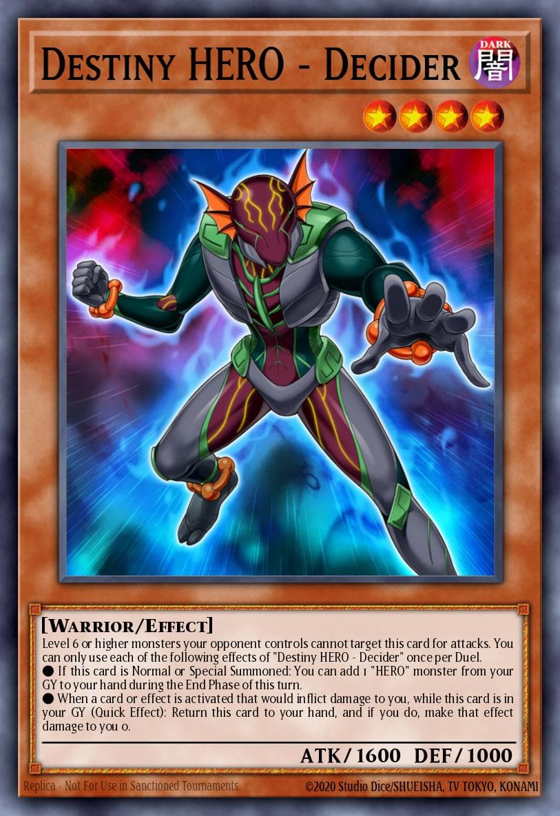 Destiny HERO - Decider — Destiny Soldiers Yu-Gi-Oh! card by KAZUKI TAKAHASHI