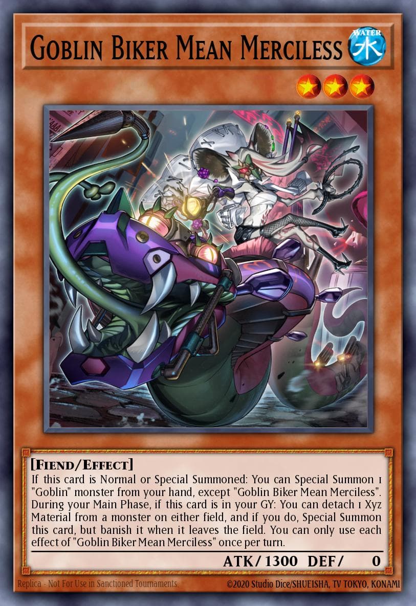 Goblin Biker Mean Merciless — Phantom Nightmare Yu-Gi-Oh! card by Studio Dice/SHUEISHA, TV TOKYO, KONAMI