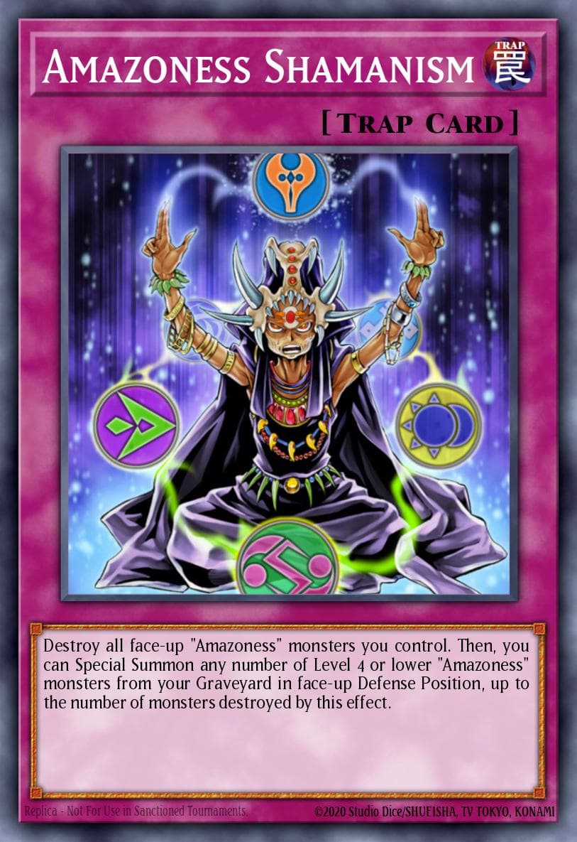 Amazoness Shamanism — Duelist Revolution Yu-Gi-Oh! card by KAZUKI TAKAHASHI