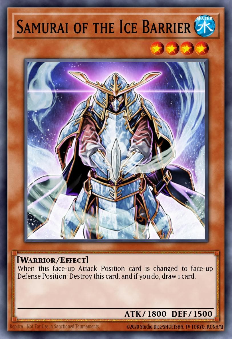 Samurai of the Ice Barrier — Hidden Arsenal 3 Yu-Gi-Oh! card by KAZUKI TAKAHASHI