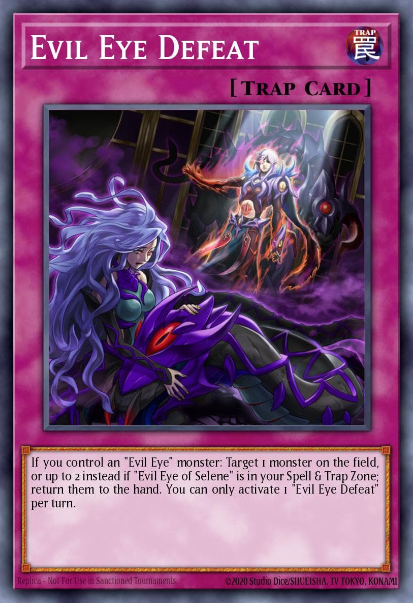 Evil Eye Defeat — The Infinity Chasers Yu-Gi-Oh! card by KAZUKI TAKAHASHI