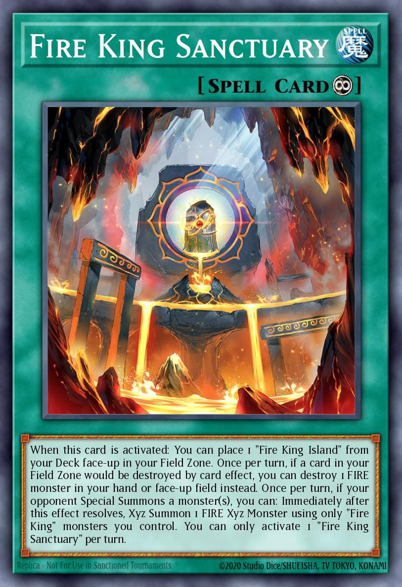 Fire King Sanctuary — Structure Deck: Fire Kings Yu-Gi-Oh! card by Studio Dice/SHUEISHA, TV TOKYO, KONAMI