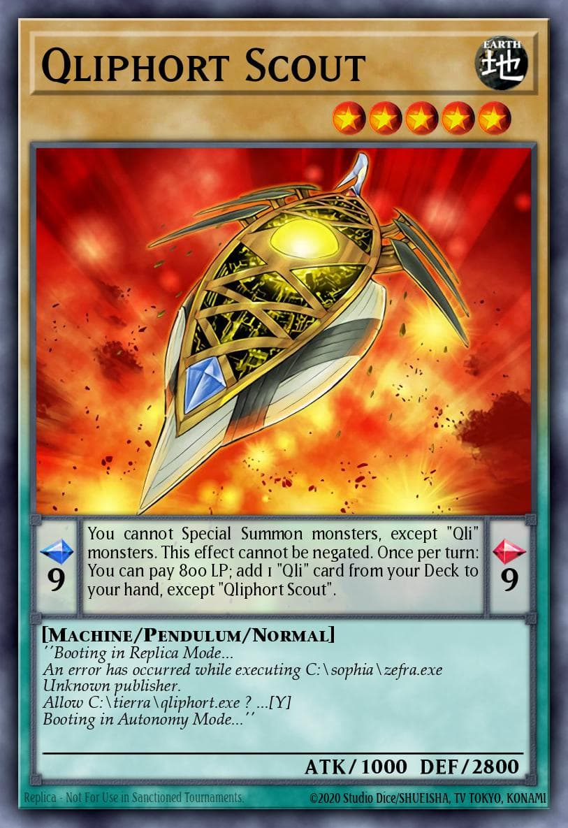 Qliphort Scout — The New Challengers Yu-Gi-Oh! card by KAZUKI TAKAHASHI