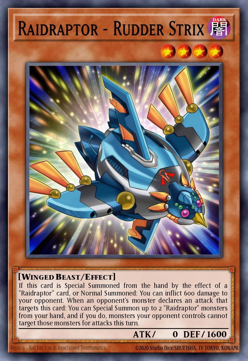 Raidraptor - Rudder Strix — Battles of Legend: Light's Revenge Yu-Gi-Oh! card by KAZUKI TAKAHASHI