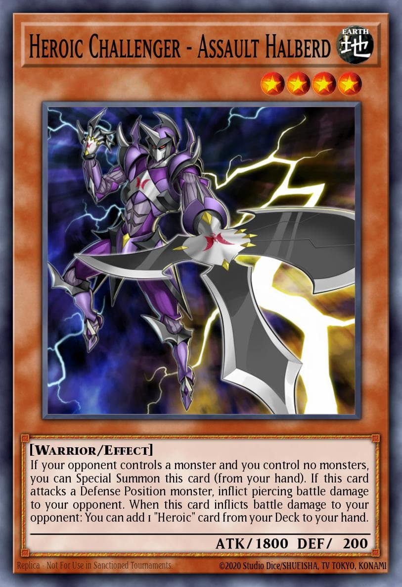 Heroic Challenger - Assault Halberd — World Superstars Yu-Gi-Oh! card by KAZUKI TAKAHASHI