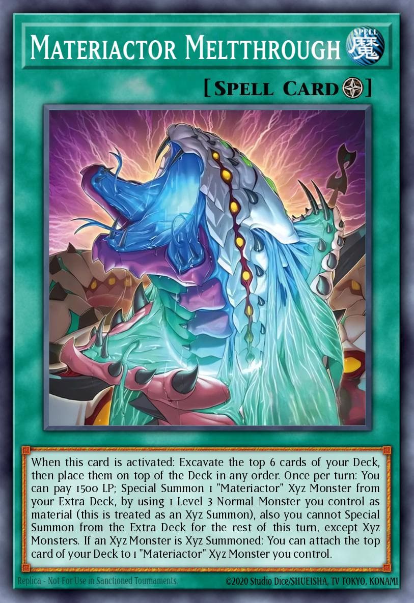Materiactor Meltthrough — Alliance Insight Yu-Gi-Oh! card by Studio Dice/SHUEISHA, TV TOKYO, KONAMI