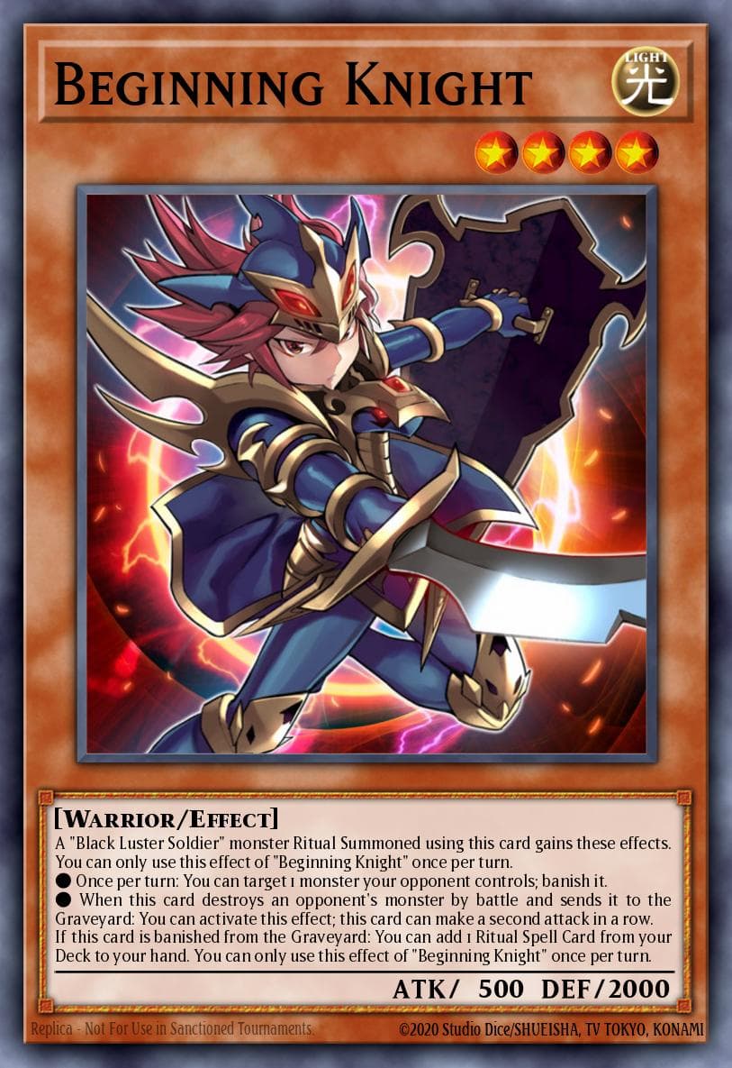 Beginning Knight — Dimension of Chaos Yu-Gi-Oh! card by KAZUKI TAKAHASHI