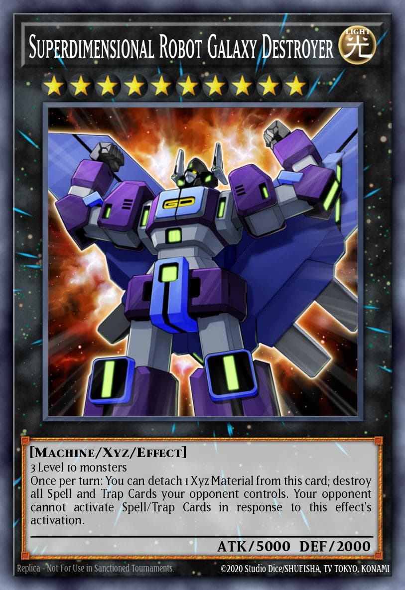 Superdimensional Robot Galaxy Destroyer — Maximum Gold Yu-Gi-Oh! card by Studio Dice